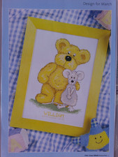 Snatch the Dog and friends birth sampler cross stitch chart