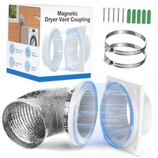 Magnetic Dryer Vent Coupling, Airtight Seal Strong Magnet Dryer Vent Connector