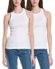 James Perse 2Pk Cutaway Rib Tank Women's