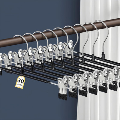 Perchas de Metal con Clips Ajustables para Pantalones y Faldas de 12 Pulgadas