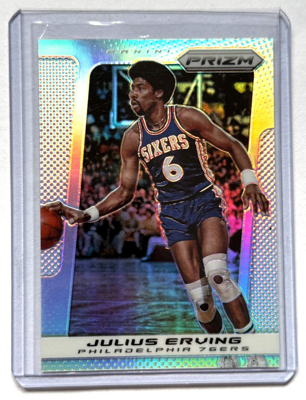 2013-14 Panini Prizm Julius Erving #221 Silver Prizm Philadelphia 76ers