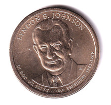 2015 P LYNDON B. JOHNSON Presidential $1 Dollar Coin from Mint Set #223