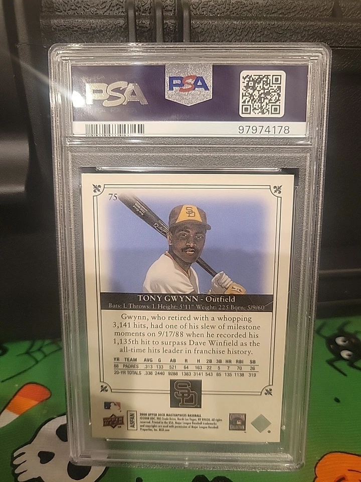 2008 Upper Deck Masterpieces - Tony Gwynn #75 - Image 2 of 2