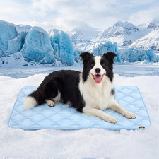 Cooling Dog Mat Extra Large for Crate, Q-Max 0.5 Thin Breathable Cold Crate Pad