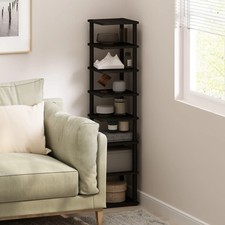 Turn-N-Tube 8-Tier Vertical Space Saving Standing Corner Shelf, Display Rack,