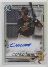 2021 Bowman Chrome Prospects Refractor 77/499 Ismael Mena #CPA-IM Auto 0z8v
