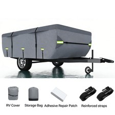Pop Up Folding Camper Cover Upgraded 7 Layers Top Tent Fits 12 - 14 Trailers