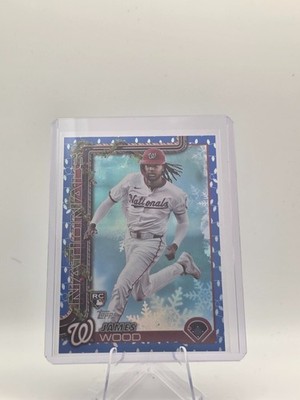2025 Topps Holiday JAMES WOOD RC Blue Metallic Snowflake #H94
