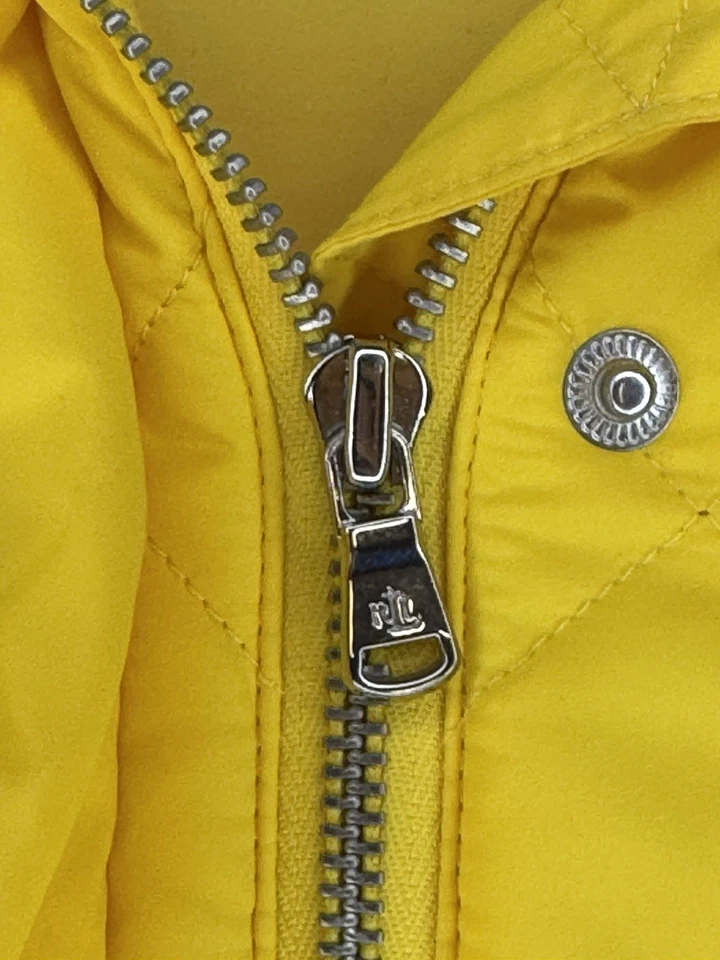 Chaqueta acolchada Ralph Lauren para mujer grande amarilla cálida invierno plumón Foto 4 de 4