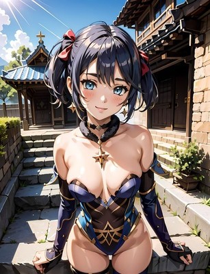 Genshin Impact Mona full artwork waifu anime print #10