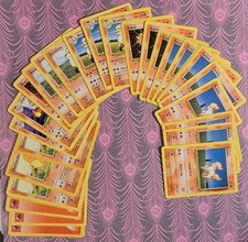58 Pokemon TCG Base Set 1999  Cards 29 Fire  29 Psychic w List of Cards