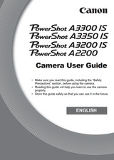 Canon POWERSHOT A3350 IS Digital Camera User Owner Instruction Manual