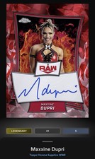 2025 Topps WWE Slam Chrome Maxxine Dupri Red Brand Sapphire Auto 5cc DIGITAL