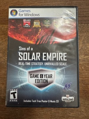 Sins of a SOLAR EMPIRE   Game of the Year   PC DVD Complete in Box