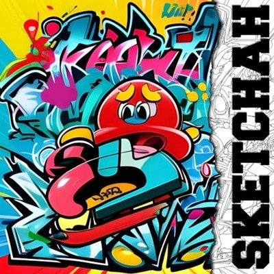 Sketchah Square Sketchbook G3 8x8 160 Pages Cream Paper Graffiti Art Cover New