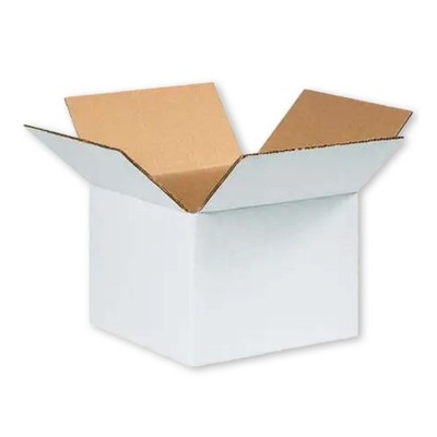 25 Boxes 17 1/4 x 11 1/4 x 8'' White Corrugated Shipping Boxes ECT-32 Cartons