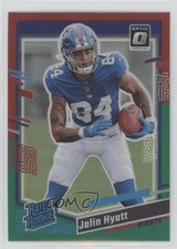 2023 Panini Donruss Rated Rookie Optic Preview Red & Green Prizm Jalin Hyatt c2t