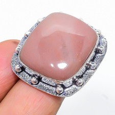 Orange Aventurine Gemstone Handmade 925 Sterling Silver Jewelry Ring Size 9 V178