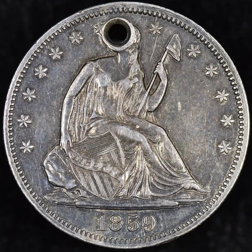 1859-P Seated Liberty Half Dollar — photo from the most recent tracked eBay sale