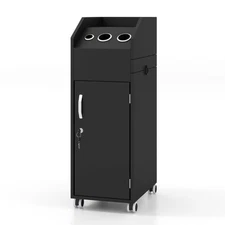 Salon Trolley Cart 360° Rolling Tool Cart Mobile Storage Station with 4 Lockable