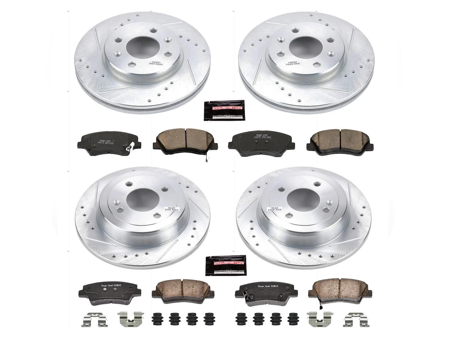 Power Stop K6509 High Performance Brake Upgrade Kit Cross-Drilled and Slotted Ro