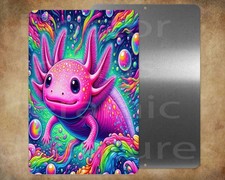 Colorful Axolotl 8 x 12" metal sign Made in USA