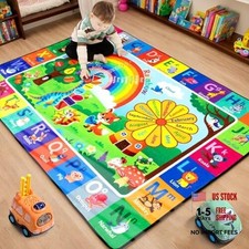ABC Rug, Toddler Play Rug 3x5 Feet, Extra Thick 0.4in Washable Baby Play Mat