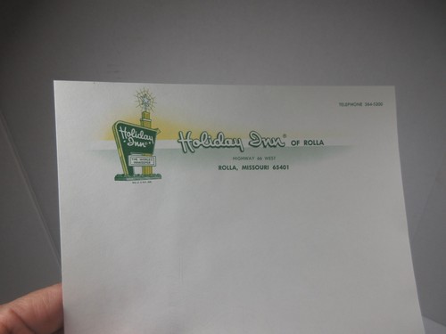 Vintage Holiday Inn Rolla Missouri Highway 66 Hotel stationär Briefkopf Papier - Bild 4 von 8