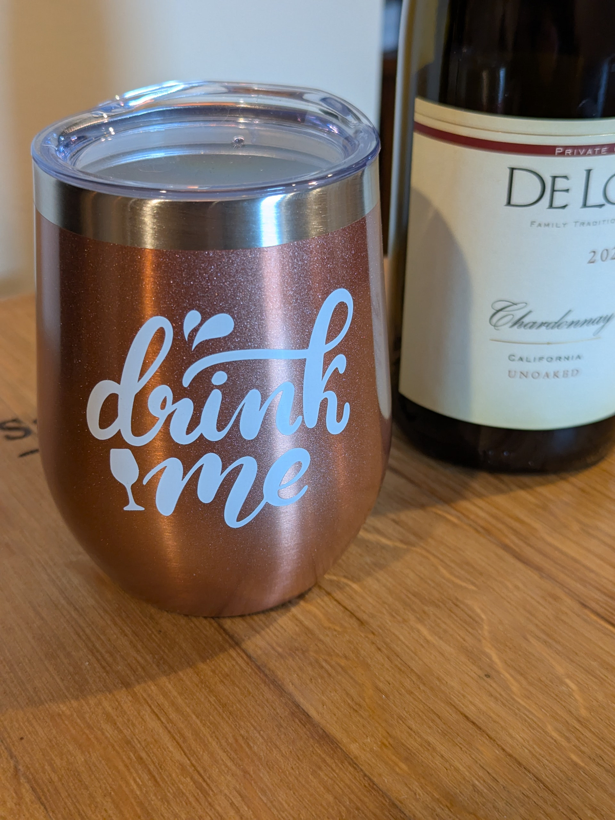 Drink Me - Stainless Steel Wine Tumbler Insulated with Lid