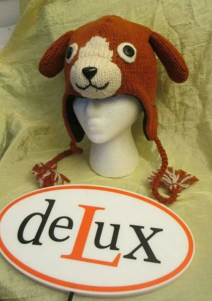 deLux SOMBRERO PERRO tejido para personas gorra ADULTO hombres mujeres CHIHUAHUA Disfraz Halloween Foto 4 de 4