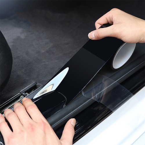Glossy Black 3cm-10cm Universal Car Body Step Door Panel Protect Fix Tap Cover - Picture 2 of 14