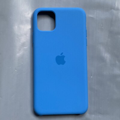Offizielle Apple iPhone 11 Pro Max Silikon Hülle Slim Case - Surfblau