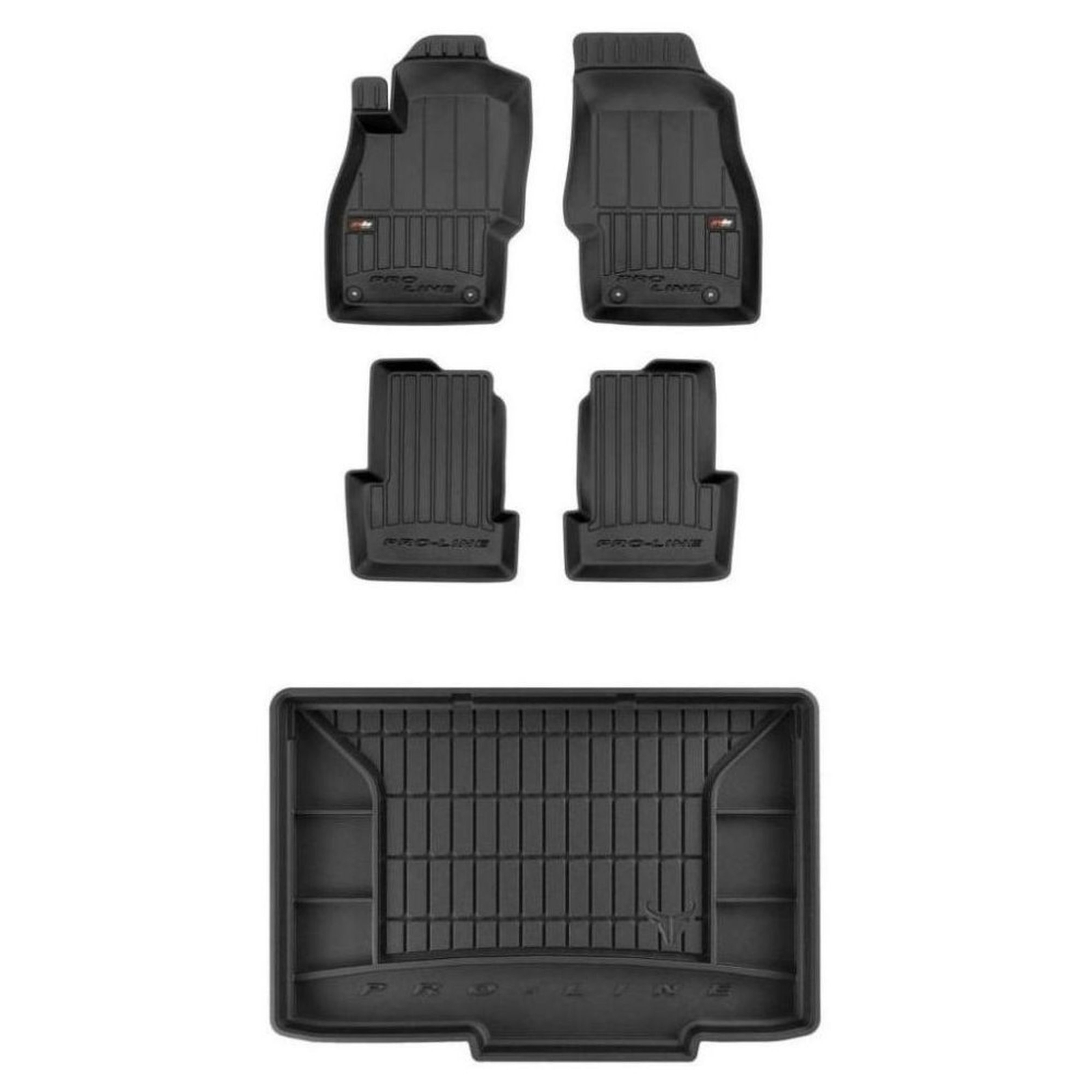 Tapis de sol Opel Corsa E 2014-2019 avec tapis de coffre TPE Frogum Pro-Line étanche