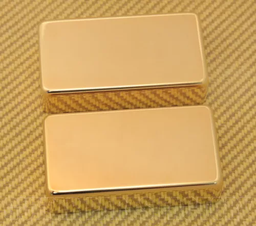 PC-0307-002 (2) Gold No Hole Covers for Gibson® PAF Style Humbucker Pickups 