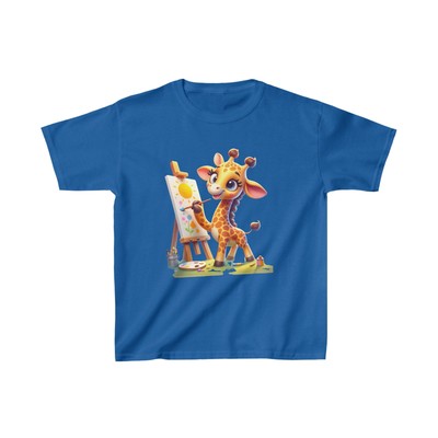 Creative Critter: Giraffe's Artistic Adventure Kids' Tee!