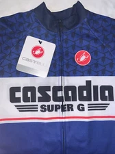 Full zip Castelli bike Cycling Bicycle Jersey  mens S NW Cascadia Super G