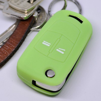 Auto Schlüssel Silikon Hülle GLOW Grün für Opel Astra Vectra Corsa Zafira Signum