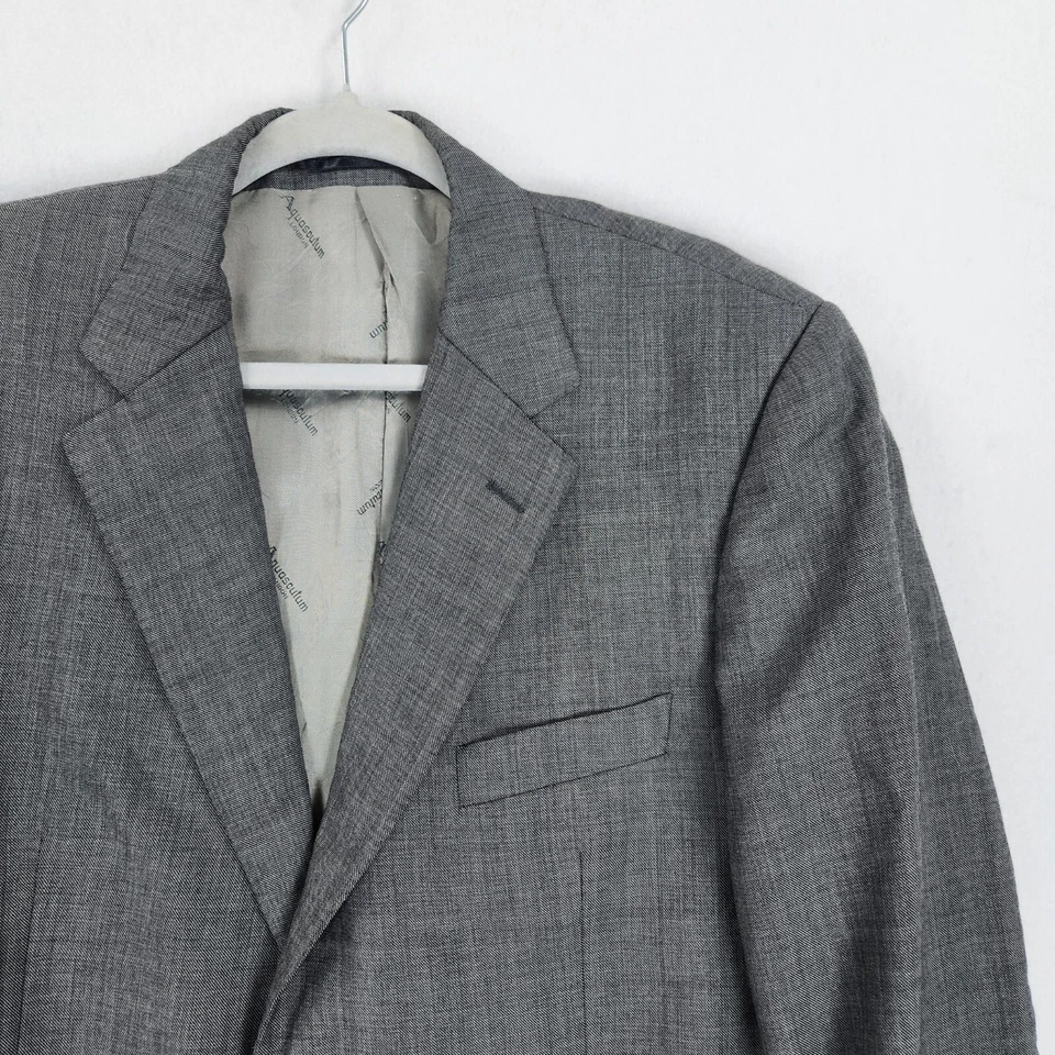 Chaqueta Aquascutum Para Hombres 42R Gris Lana Dos Botones Blazer Traje Abrigo Deportivo Carrera Foto 2 de 4