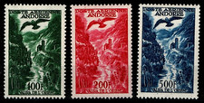 ANDORRE :  Poste Aérienne n°2 à 4, Neufs ** = Cote 200 € / Lot Timbres EUROPE