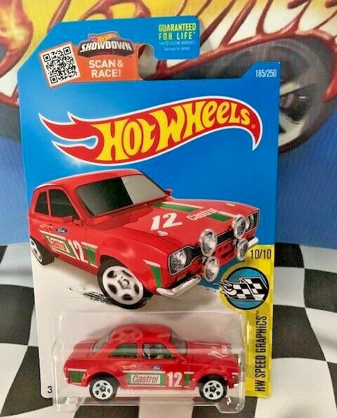 Hot Wheels 2016 HW Speed Graphics 10/10 185 1970  '70 Ford Escort RS1600 RED 5SP