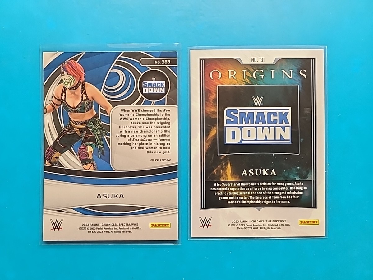 2023 Panini Chronicles WWE Asuka #383 Spectra Silver Wave