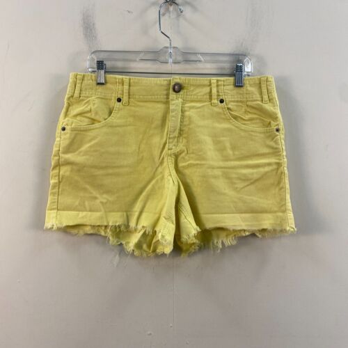 Free People Womens 31 Shorts 4" Inseam Pockets Yellow Cotton Corduroy - Picture 1 of 11