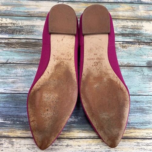 Corso Como Ballet Flats Sz 6M Pink Knit Pointed Toe Slip On Dress Loafers Shoes - Picture 7 of 10