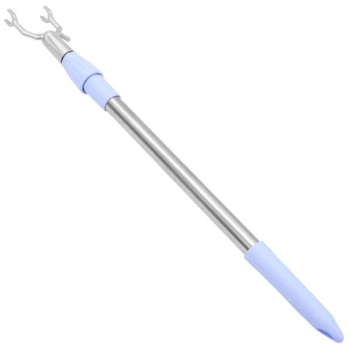 Adjustable Clothesline Rod Hanger Garment Pole with Hook Telescopic U-Hook Rod