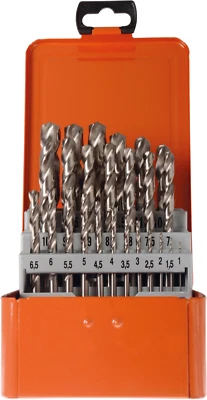 PROJAHN 25-tlg. HSS-G N Spiralbohrer Metallbohrer Stahl Kassette 1-13mm (60378)