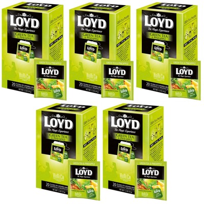 5 x HORECA LOYD Green Tea Pineapple  20 envelopes 5 x 40g / 200g