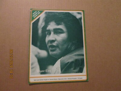 CHL Salt Lake vs. Denver Spurs Vintage Defunct 1974 Wayne King Cover Program