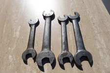 4 ANTIQUE DOUBLE OPEN END WRENCHES, BILLINGS, WILLIAMS, OTHER