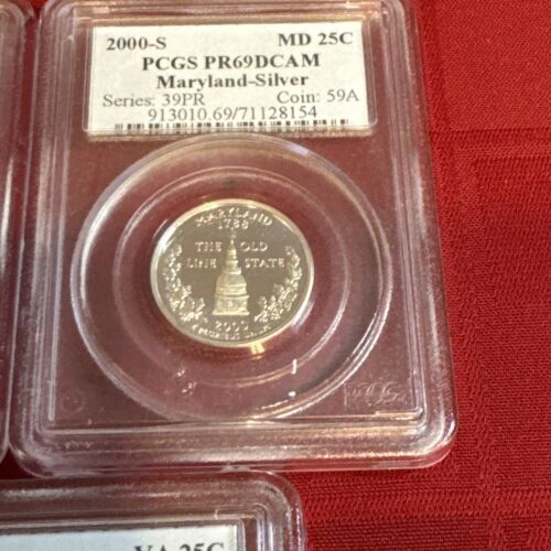 2000 S Set Of Silver PR69 DCAM quarters - Picture 7 of 17