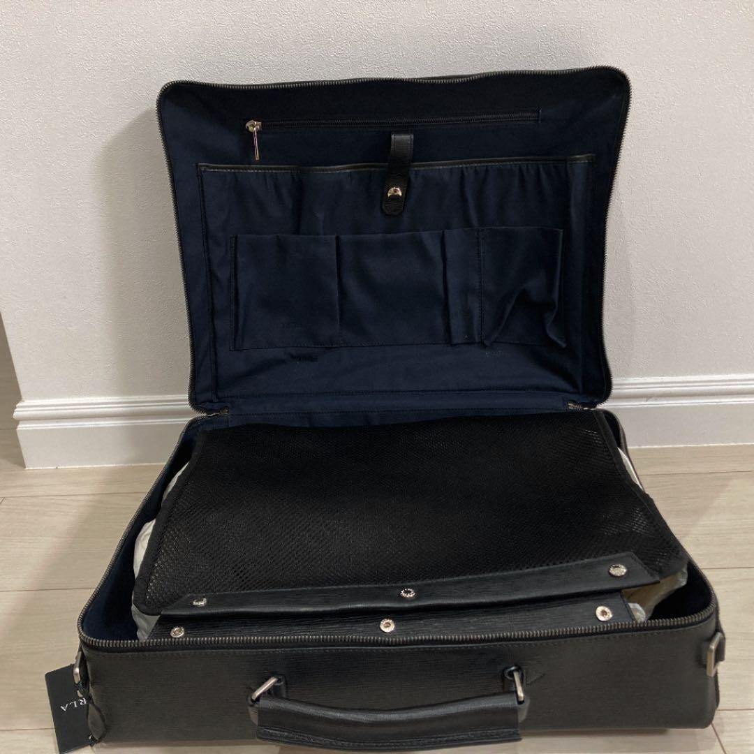 FURLA Leather Briefcase Men's Business bag Black 2way New w FURLA Leather Briefcase Men's Business bag Black 2way New w